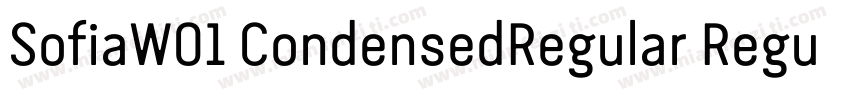 SofiaW01 CondensedRegular Regular字体转换